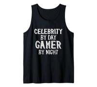 Celebrity by Day Gamer by Night Influenceur de Jeu célèbre Débardeur