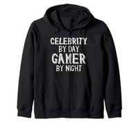 Celebrity by Day Gamer by Night Influenceur de Jeu célèbre Sweat à Capuche