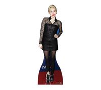 Celebrity Carton Miley Cyrus (Robe Noire) Vie Taille Carton découpé avec Dessus de Table Mini Découpe, Multi Couleur