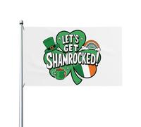 Célébrons La Saint-Patrick Avec Des Trèfles ! Garden Flag Avec Œillets Drapeaux De Jardin Drôle Drapeau De Jardin Décoration Pour Patio Balcon Extérieure 90X152Cm