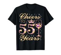 Célébrons Le 55e Anniversaire de la Princesse Reine, Femme Qui fête Ses 55 Ans T-Shirt