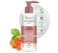 Celenes by Sweden Gel Nettoyant Visage Plaquebière, Mousse Nettoyante Visage 250ml, Nettoyants Visages Apaiser-Nourrir, Demaquillage Visage Sans Parabèn-Alcool, Nettoyant Visage Peau Sensible & Sèche