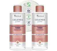 Celenes By Sweden Toner Visage Apaisant & Hydratant, Lot 2x200Ml - Lotion Visages Pour Les Peaux Sèches Et Sensibles, Tonique Visages Sans Alcool Avec L’Acide Hyaluronique & De L’Extrait De Camomille