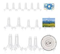 Celepoir 14 Pieces Plastique Pliable Support Assiette, 3/4/5/6/7 inch