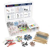 Celepoir 1500 Pièces Composants Électroniques, pour DIY Électronique Projet | avec 3mm & 5mm LED, Résistances à Couche Métallique, Condensateurs Céramiques & Électroniques, Diodes & Transistors