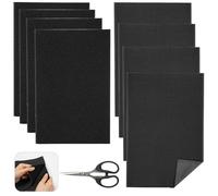 Celepoir 4 Paires A4 Scratch à Coudre, 20x30cm Bande Auto-Agrippante Noir, Scratch à Coudre pour Tissus, Moustiquaire, Textiles, Vêtements, Coussins & Peintures Murales