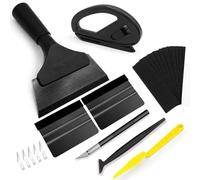 Celepoir Kit Covering Outils de Film pour Voiture, Raclette Covering Set, avec Raclette en Feutre, Mini-Truelle, Truelle en Caoutchouc, Couteau de Sécurité, pour Teintéfilm, Vitrefilm, Stickers