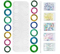 Celepoir Kit de Bijoux en Résine Époxy, Moules en Silicone pour Bagues en Résine Époxy, Moules en Silicone pour Bijoux DIY, pour Fabriquer des Bagues, Pendentifs et Créations de Ornement à la Main