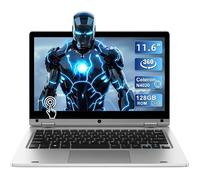 Celeron N4020 Laptop 11.6 Inch 6GB RAM 128GB SSD Laptop 360 Foldable with Touch Screen PC Laptop, WiFi 2.4G5G Bluetooth, 1366 x 76
