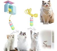 Celery Pets Autobounce,Meowvo USB-C Ceiling Cat Teaser,with Self Adhesive Suction Cup Door Ceiling Hanging Interactive Toys,Funny Cat Toy for for All Breed Sizes (Blue, 1pcs)