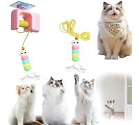 Celery Pets Autobounce,Meowvo USB-C Ceiling Cat Teaser,with Self Adhesive Suction Cup Door Ceiling Hanging Interactive Toys,Funny Cat Toy for for All Breed Sizes (Pink, 1pcs)