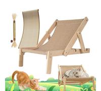 Celery Pets Cat Lounger Chair, Cat Sisal Lounge Chair for Indoor, Adjustable Cat Hammock Pet Cozy Bed, Holds Up to 44lbs Thickened Recliner (1Set+Replacement Pads)