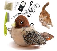Celery Pets Cat Toy, Celery Pets Chirping Bird, Simulated Chirping Bird Cat Toy, Rechargeable Interactive Automatic Chirping Bird Toy Squeaky for Indoor Cats to Play Alone, Relieve Boredom (B-1PC)