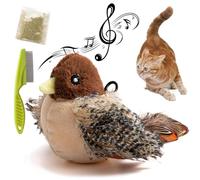 Celery Pets Cat Toy, Celery Pets Chirping Bird, Simulated Chirping Bird Cat Toy, Rechargeable Interactive Automatic Chirping Bird Toy Squeaky for Indoor Cats to Play Alone, Relieve Boredom (A-1PC)