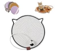 Celery Pets Clawloom Dual Scratching Pad, Dual Scratching Pad for Cats, 17”/20” Dual Scratching Pad, Cat Scratching Mat Natural Cotton Rope Cat Scratching Pad, Furniture Protector (White,20 inch)