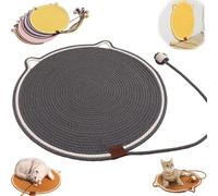 Celery Pets Dual Scratching Pad, Celery Pets Cat Scratcher Mat, Natural Cotton Rope Cat Scratching Mat, for Indoor, Wall, Couch, Carpets (Dark Gray,14in)