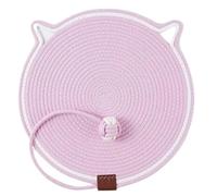 Celery Pets Dual Scratching Pad, Natural Cotton Rope Cat Scratching Mat, Upgraded Sisal Clawloom Dual Scratching Pad, for Indoor Cats,17/20in Scratching Pads with Cat Toy (Yellow Purple,20 in)