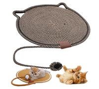 Celery Pets Dual Scratching Pad, Natural Cotton Rope Scratching Pads for Indoor Cats with Cat Toy, Grinding Claws Nails, for Protecting Furniture (Black,42 CM)