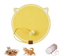 Celery Pets Dual Scratching Pad, Scratching Pads for Indoor Cats, 14"/17”/20” Cat Scratcher Mat, Natural Wear-Resistant Cat Scratching Mat, Large Size Cat Bed Cat Scratching Pad (Yellow,17in)