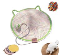 Celery Pets - The Cuddles Meow - Double griffoir pour chat en corde de coton naturel sans griffer pour chat de grande taille (blanc-2, 42,9 cm)