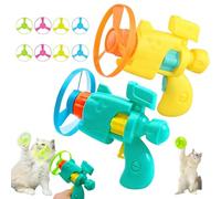 Celerypet - Lot de 2 lanceurs lumineux pour chat avec hélices volantes colorées, jouets interactifs pour poursuivre l'entraînement et la chasse