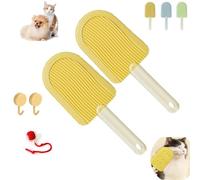 Celerypets Cat Tongue Comb,Cat Tongue Brush,Cat Brushes For Long Haired Cats,Simulated Cat Tongue Comb,Cat Tongue Licking Hair Comb,For Dog Cat Bunny Grooming Brush (2pcs yellow)