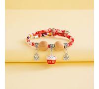 Celerypets Lucky Kimono Cedar-Bead Pet Collar, Kimono Cedar-Bead Pet Collar, Comes with a Lucky Pendant, Comfortable and Adjustable, Suitable for of Pets (Red*1pcs,XXS)