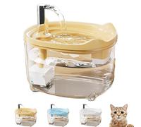 Celerypets Triple-Filter Pet Water Fountain, Celery Pets Water Fountain, 2025 New 50.72OZ/1.5L Automatic Cat Dog Fountains, for Cats Dogs Multi Pets (Yellow)