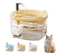 Celerypets Triple-Filter Pet Water Fountain,CeleryPets Water Fountain, 2025 New 50.72OZ/1.5L Automatic Cat Dog Fountain, Ultra-Quiet Pump with LED Indicator for Cats Dogs (Yellow)