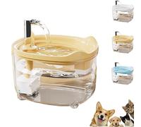 Celerypets Water Fountain, 2025 New Triple-Filter Pet Water Fountain, 50.72oz/1.5l Automatic Cat Dog Fountains, Intelligent Anti-Dry Burning, Ultra-Quiet, for Cat Dog (Yellow)