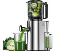 CelerySpec Extracteur de Jus Lent, Centrifugeuse Fruits et Legumes avec Goulotte 130 mm, 1,8L, Slow Juicer Sans BPA, 250W, Nettoyage Facile, Fonction Inverse, Acier Inoxydable Noir