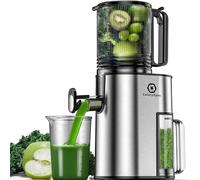 CelerySpec SJ-048-EU-SS Extracteur de jus lent Centrifugeuse - 250W Puissance 1.8L Capacity Deux ouvertures d'alimentation 130 mm et 45 mm Tampon amovible - Argent