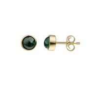 CELESTA Boucles d'oreilles or / émeraude, Taille One Size