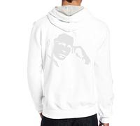 Celeste Luke Mens Hoodies Back Print Sweat à capuche personnalisé How You Fall, blanc, XXL
