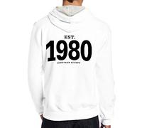Celeste Luke Mens Hoodies Back Print Sweat à capuche personnalisé I Am Flint Pull en mélange graphique personnalisé, blanc, XXL