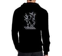 Celeste Luke Mens Hoodies Back Print Sweats a capuche personnalises Honolulu College Pull en melange graphique personnalise, Noir, S