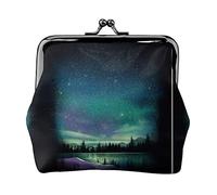 Céleste Nuit Ciel Imprimer Petit Porte-Monnaie Kiss-Lock Pochette en Cuir Changer Portefeuille Cadeaux pour Hommes Femmes