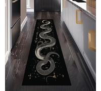 Céleste Serpent Tapis de Passage 50 x 280 cm, Espace Étoiles Ciel Nocturne Lune Tapis Couloir Long Absorbant Carpet de Passage Antidérapant Paillasson Interieur Entrée pour Salon Bureau
