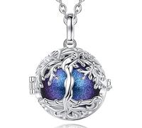 CELESTIA Bola Grossesse Collier en Pendentif Arbre de la Vie Argent avec Mélodie Douce Grelot Musical pour Femmes Enceinte Maman