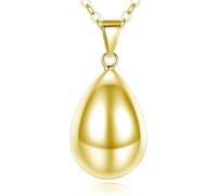 CELESTIA Bola Grossesse Oro, Collier Grossesse, Plaqué Or Pendentif Goutte d'eau, Bijoux Cadeau Femme Enceinte/Future Maman, 76~114 cm Chaînes Réglables, Invoque l'ange Gardien