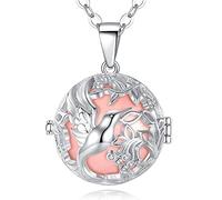 CELESTIA Bola Grossesse Pendentif Collier Bola de Grossesse Argent Colibri Collier pour Femme Enceinte Bijoux Cadeau Future Maman