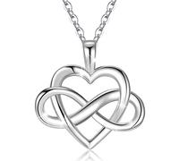 CELESTIA Collier Coeur Femme Infini Pendentif Argent 925 Saint Valentin Amour Copine Cadeau Amoureux pour Femme Fete des Meres Bijoux Cadeau Maman