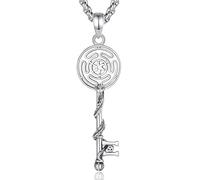 CELESTIA Collier Sorciere Femme Pendentif Protection Deesse de la Lune Hecate Argent 925 Bijoux Sorcellerie Wicca Cadeau Spirituel Femme