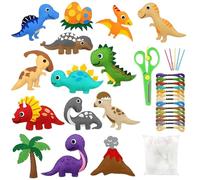 Celestia Couture Enfant, Kit de Couture Dinosaures pour Enfants, Kit de Couture En Feutre pour Enfants - Kit de Bricolage Au Crochet Et À Broder, Cadeaux Créatifs Et Matériaux de Bricolage