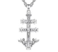CELESTIA Croix de Caravaca Collier Argent 925 Crucifix