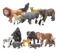 Celestia Lot de 15 Figurines d'animaux Safari, Jouet d'animaux de la Jungle - Petits Animaux en Plastique - Mini Animaux en Plastique - Zoo - Jungle - Forêt - pour Jouer ou comme décoration