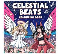Celestial Beats Coloring Book: Fun and easy coloring book for children, adult and fans of music fantasy.