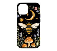 Celestial Bee Moon Mushroom Cottagecore Botanical Coque pour iPhone 12/12 Pro