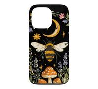 Celestial Bee Moon Mushroom Cottagecore Botanical Coque pour iPhone 13 Pro