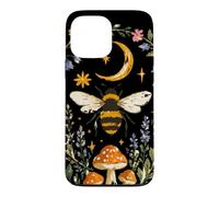 Celestial Bee Moon Mushroom Cottagecore Botanical Coque pour iPhone 13 Pro Max
